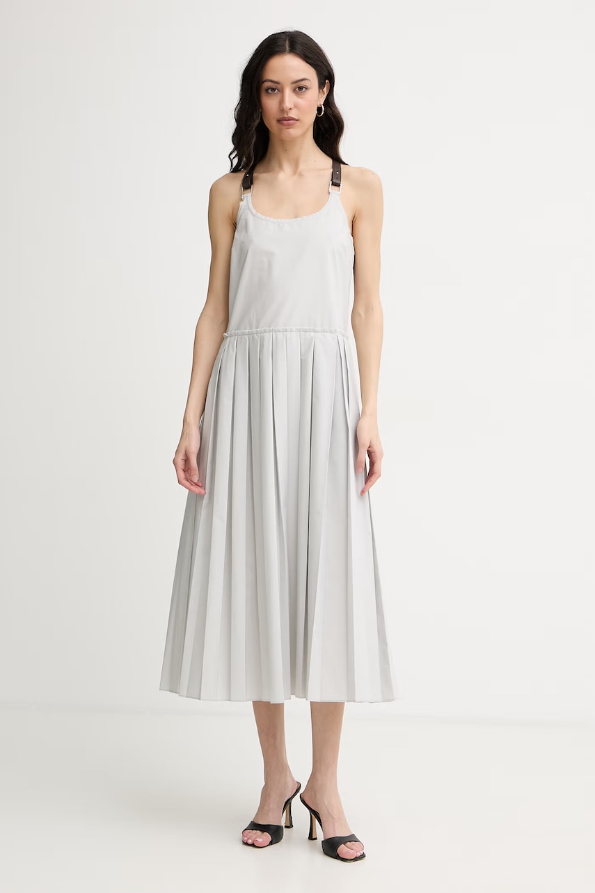 Max&Co. rochie plisată cu bumbac MCORIBES