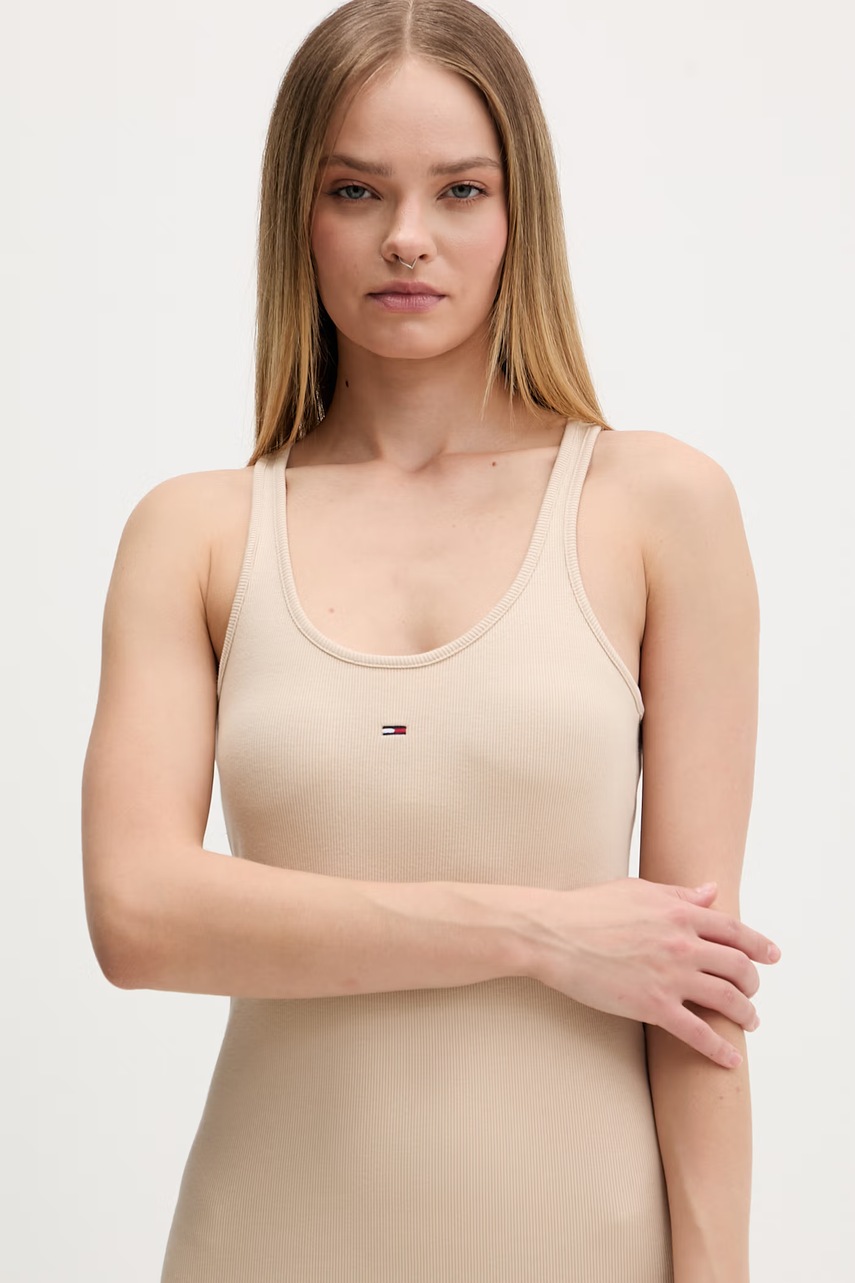 Tommy Jeans šaty bavlnené s elastanom