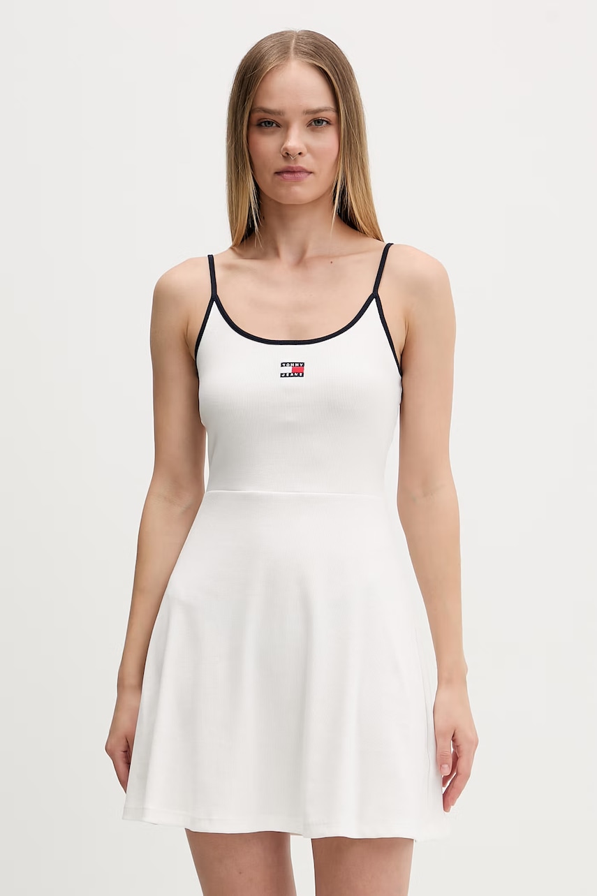 Tommy Jeans καλοκαιρινό από βαμβάκι με ελαστάν DW0DW22335 λευκό M,XS,XL,S,L