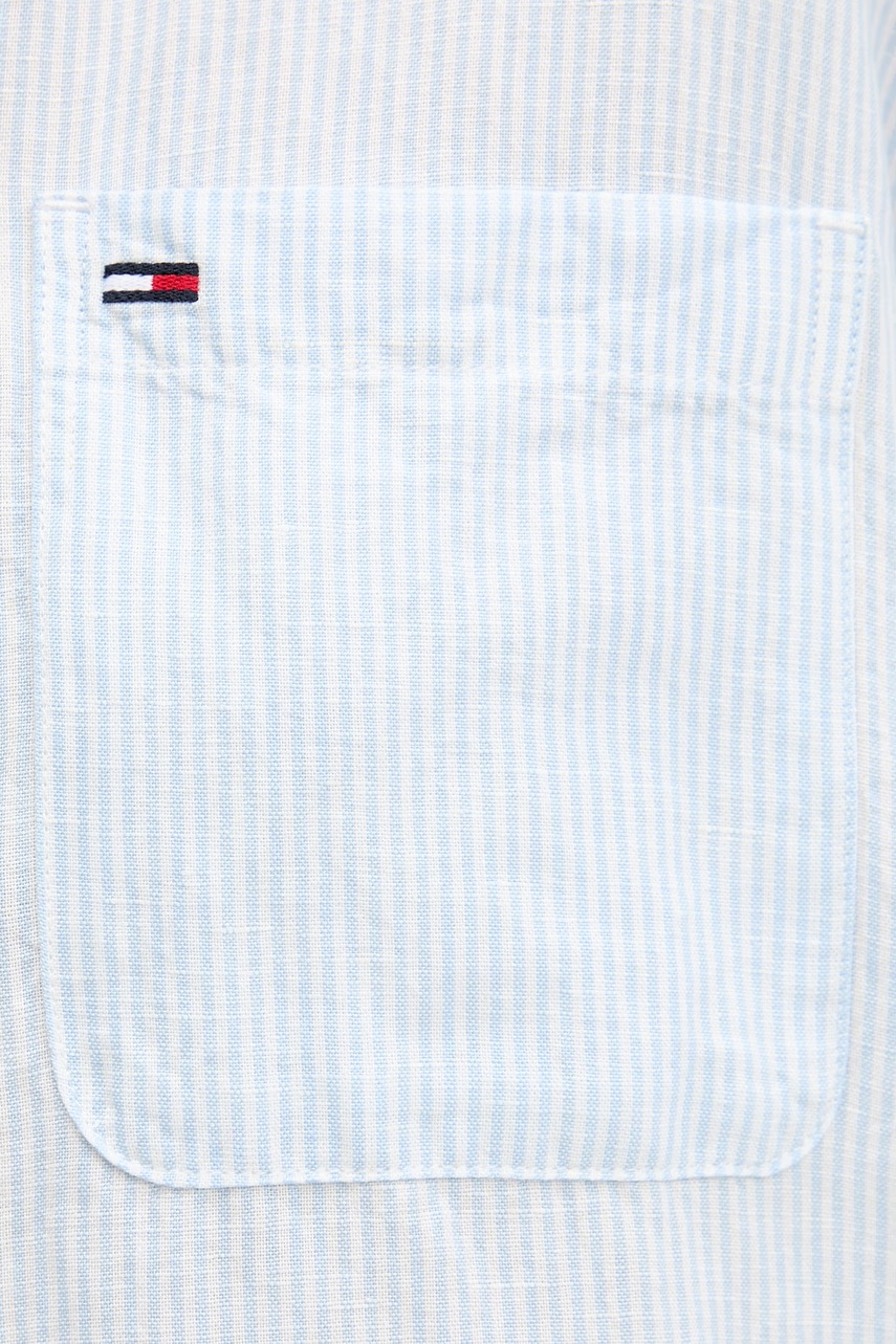 Tommy Jeans Košeľové šaty s ľanom