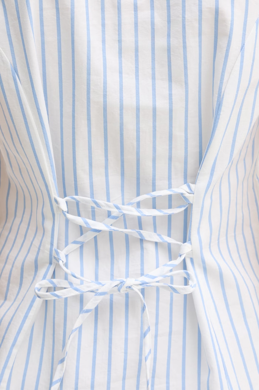 U.S. Polo Assn. šaty bavlnené SLEEVELESS TIE-BACK MIDI
