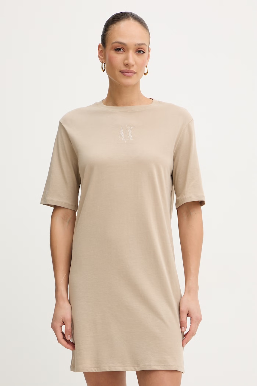 Armani Exchange rochie din bumbac