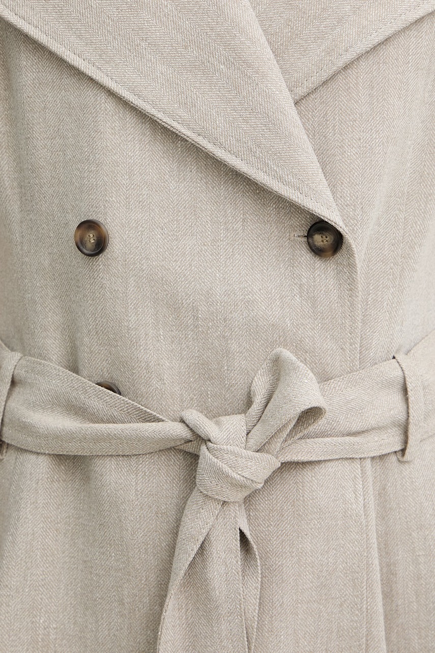 BOSS šaty lněné Datrena1 (obrázek 5)