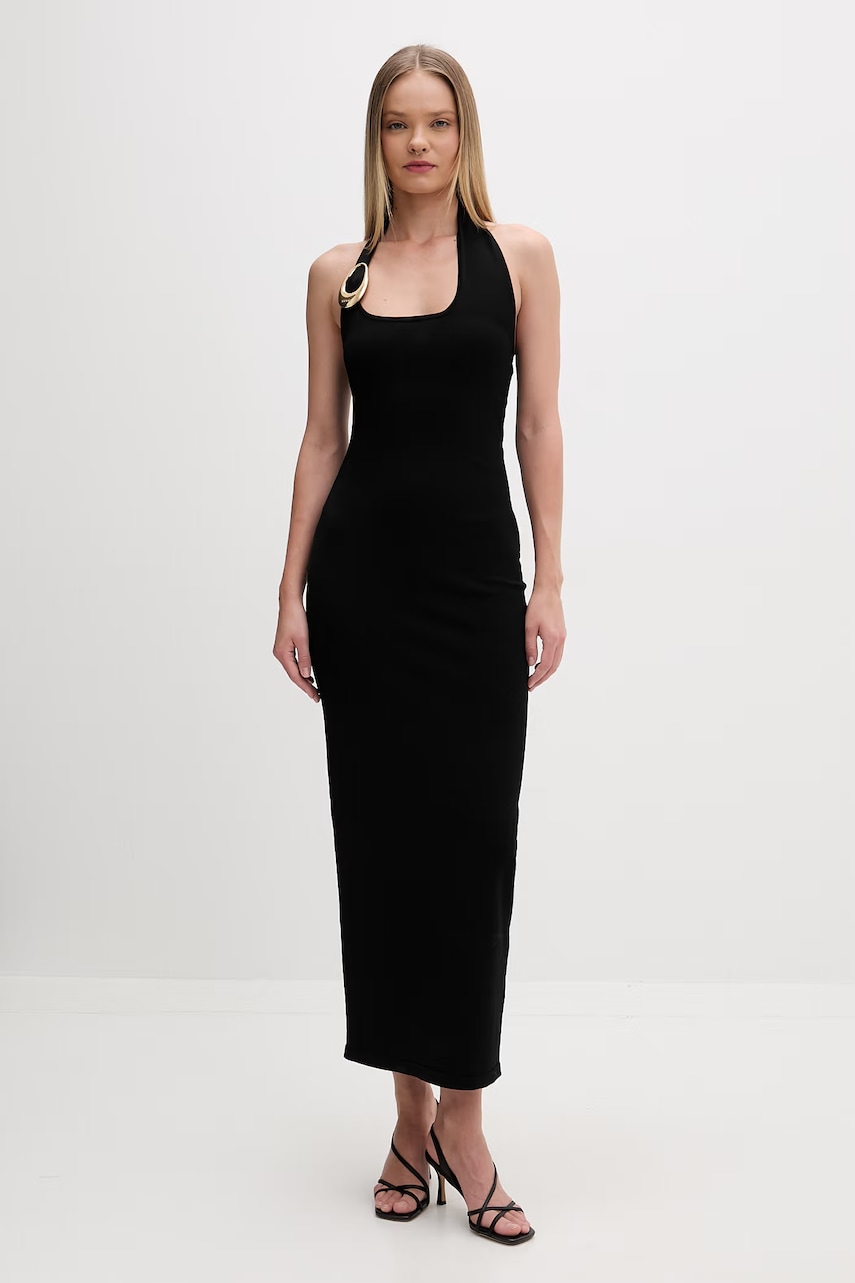 HUGO Little Black Dress cu vâscoză Shagar