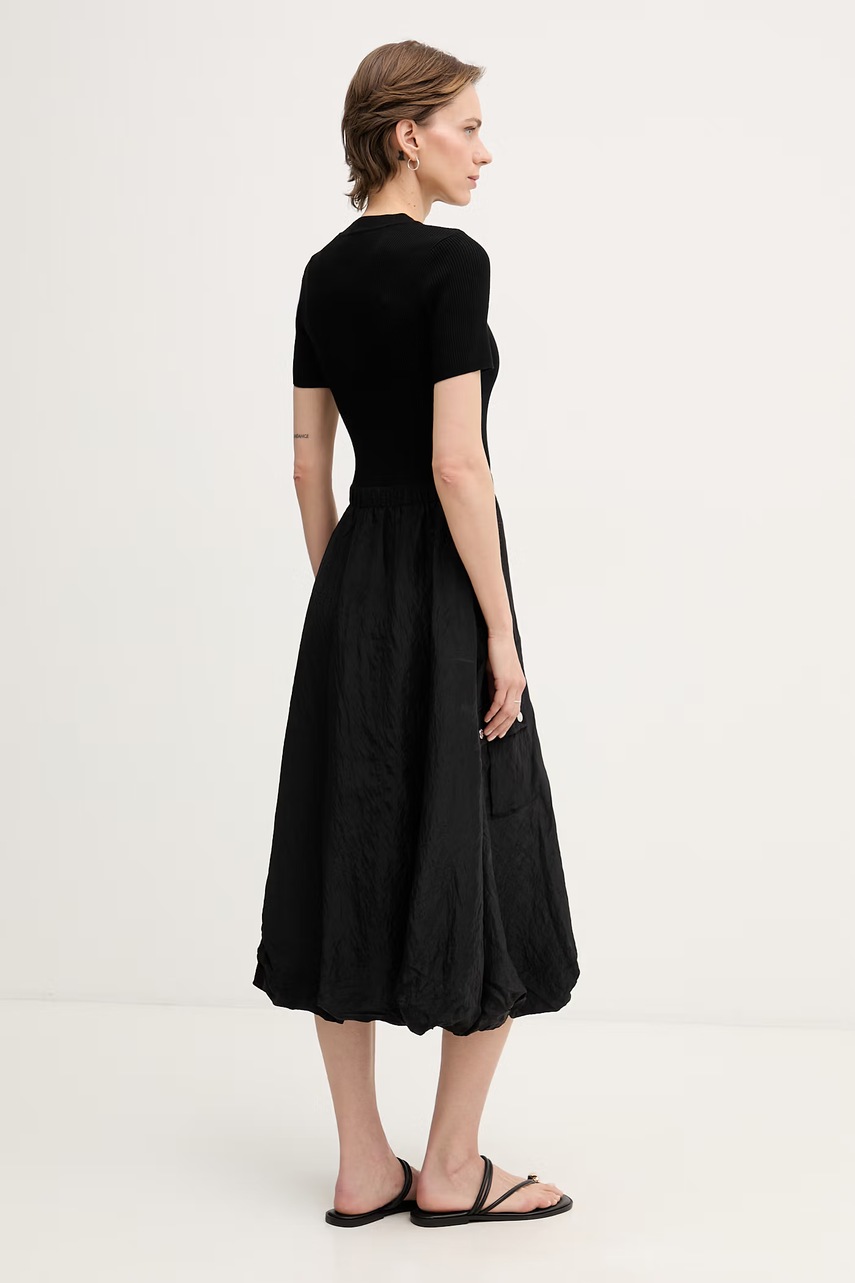 DKNY balónové šaty z viskózy