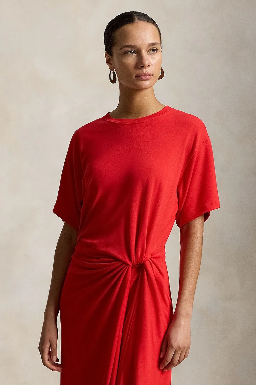 Polo Ralph Lauren šaty z lyocellu LYOCELL-KNT-DRESSES