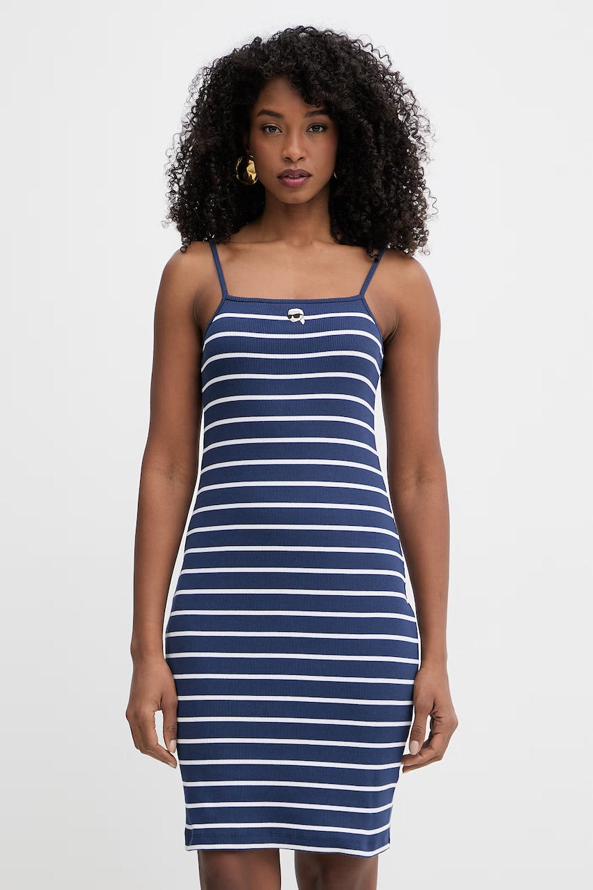 Karl Lagerfeld Φόρεμα bodycon βαμβάκι με ελαστάν IKON