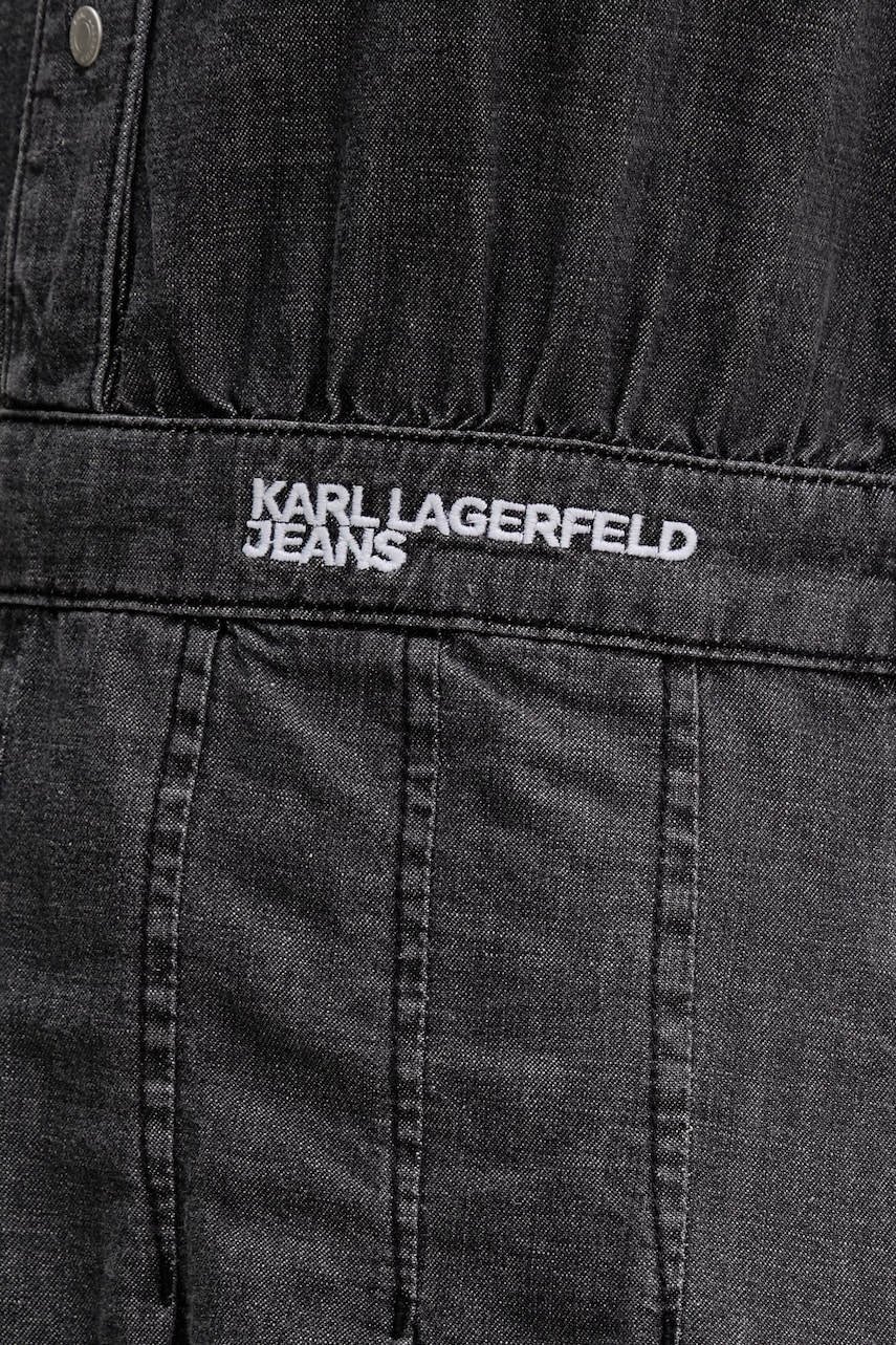 Karl Lagerfeld Jeans šaty s rozšíreným strihom rifľové