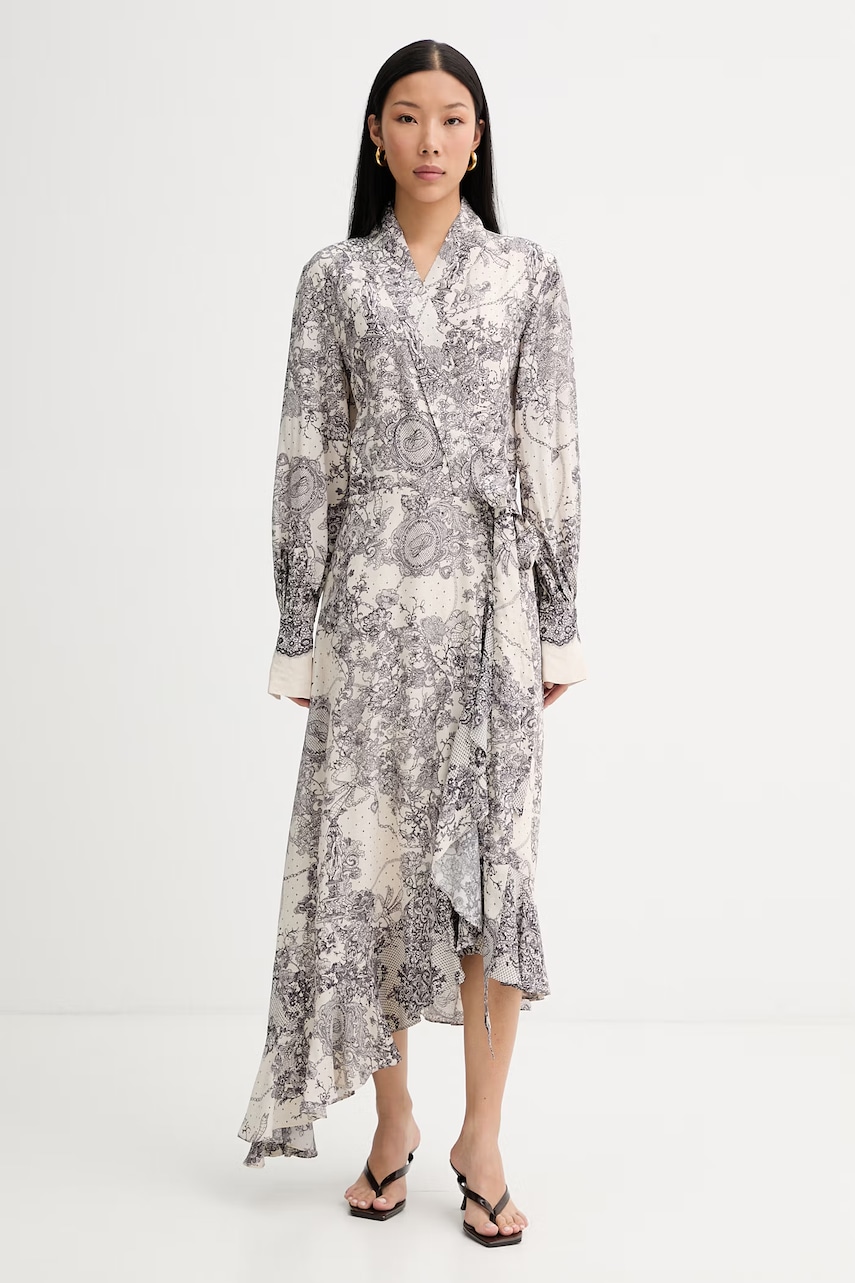 Blugirl Blumarine ασύμμετρο φόρεμα με βισκόζη