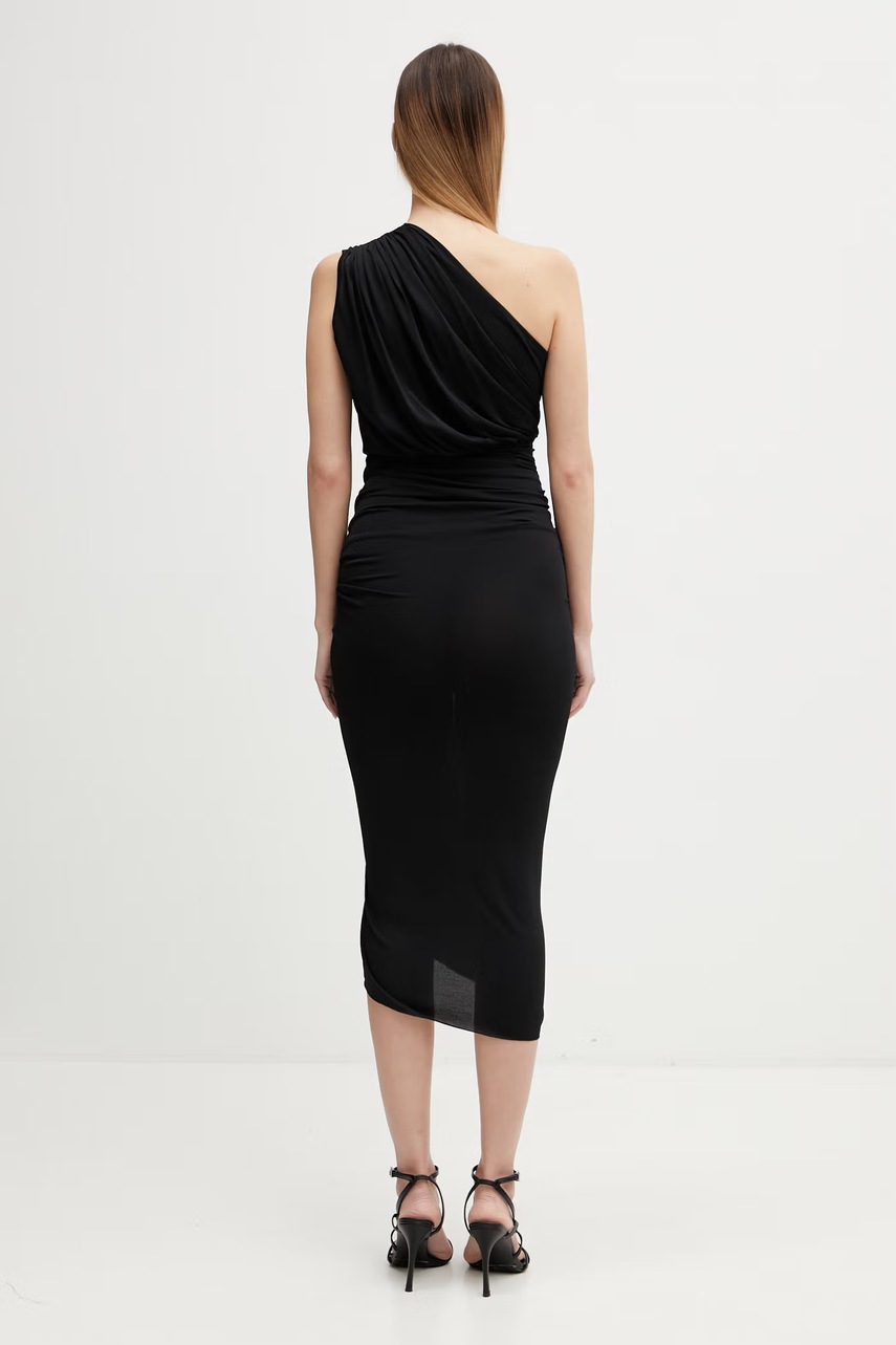 Rick Owens Lilies асиметрична сукня з віскозою Avra