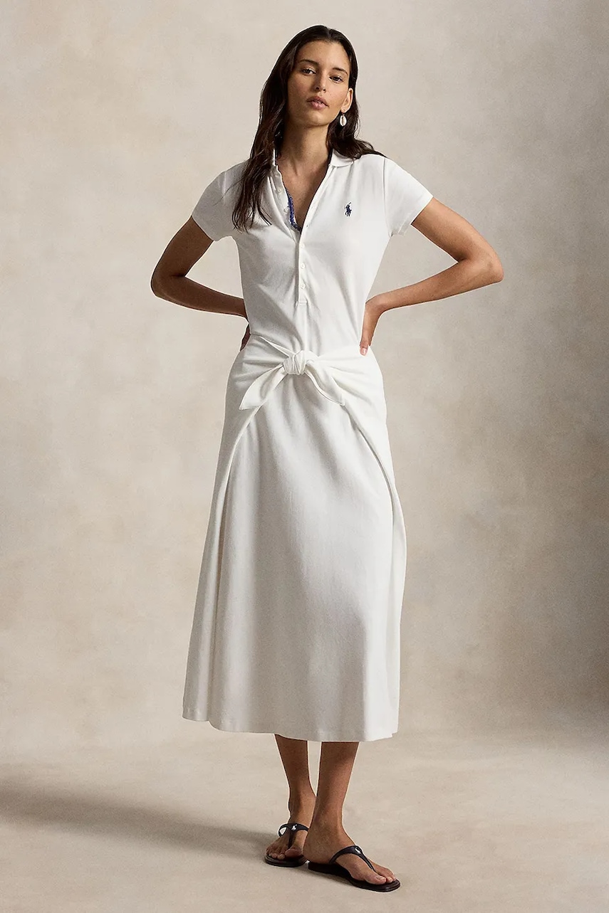 Polo Ralph Lauren rochie evazată de bumbac