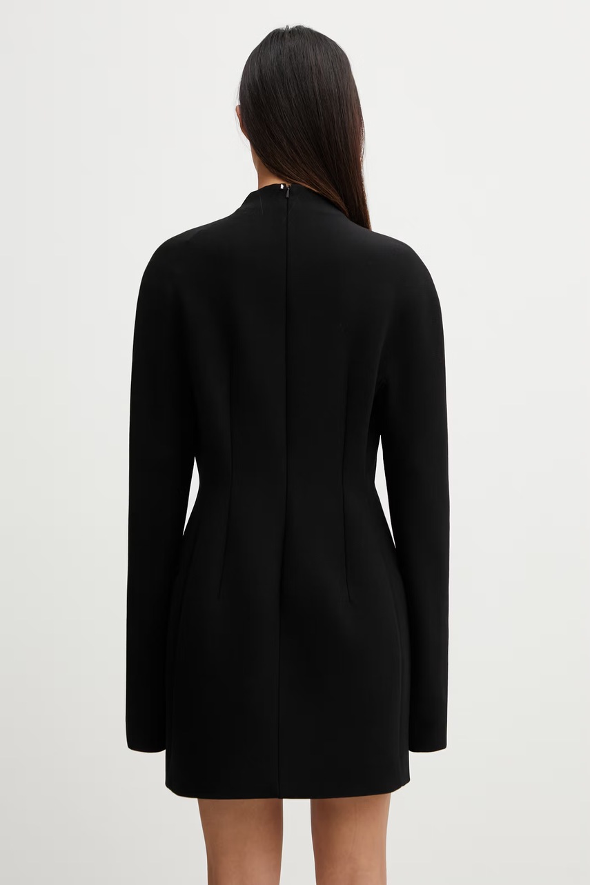 Sportmax Spxtefrite mała czarna gładka z wełną (zdjęcie 3)