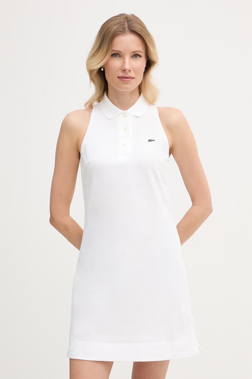 Lacoste rochie de vară din bumbac cu elastan