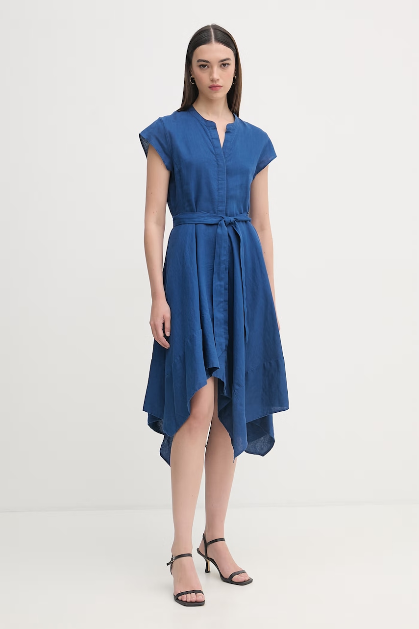 DKNY rochie de vară din in