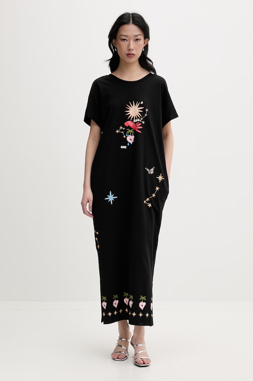 Never Fully Dressed φόρεμα βαμβακερό NFDDR3354 μαύρο S,XL,XS