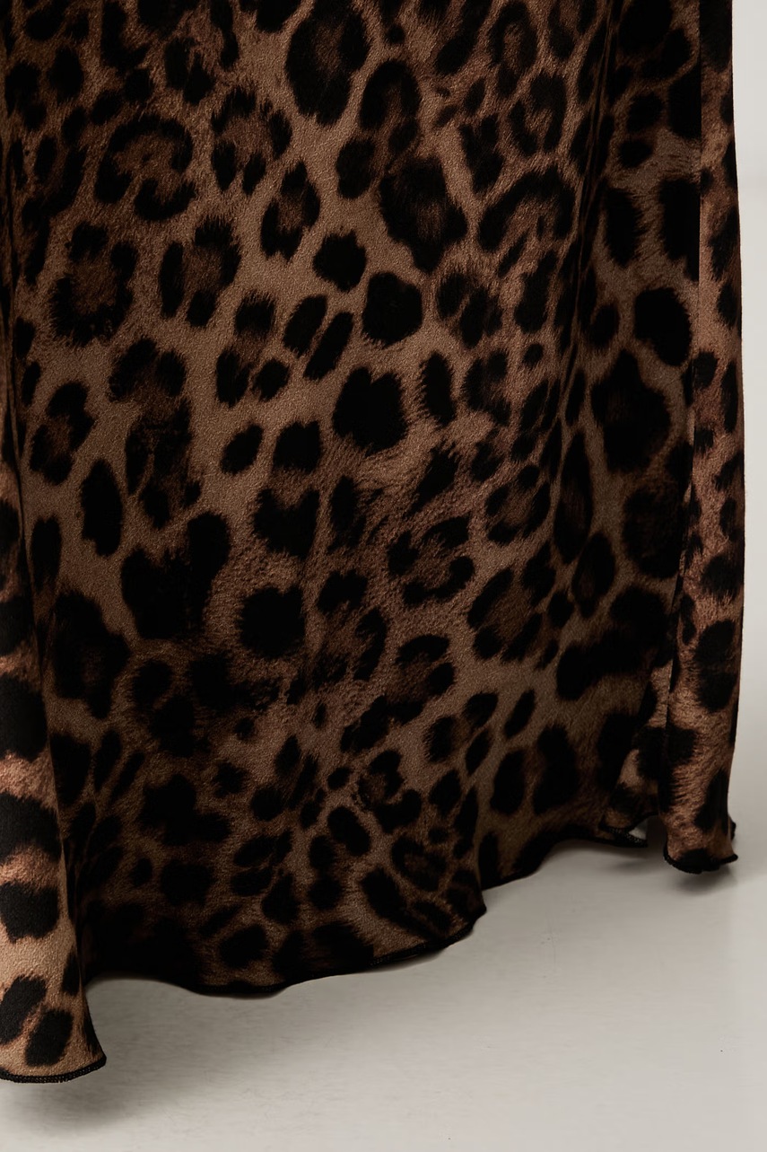 Le Privé білизняна сукня віскозна LISE LEOPARD