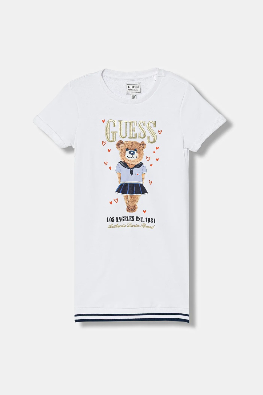 Levně Dětské bavlněné šaty Guess