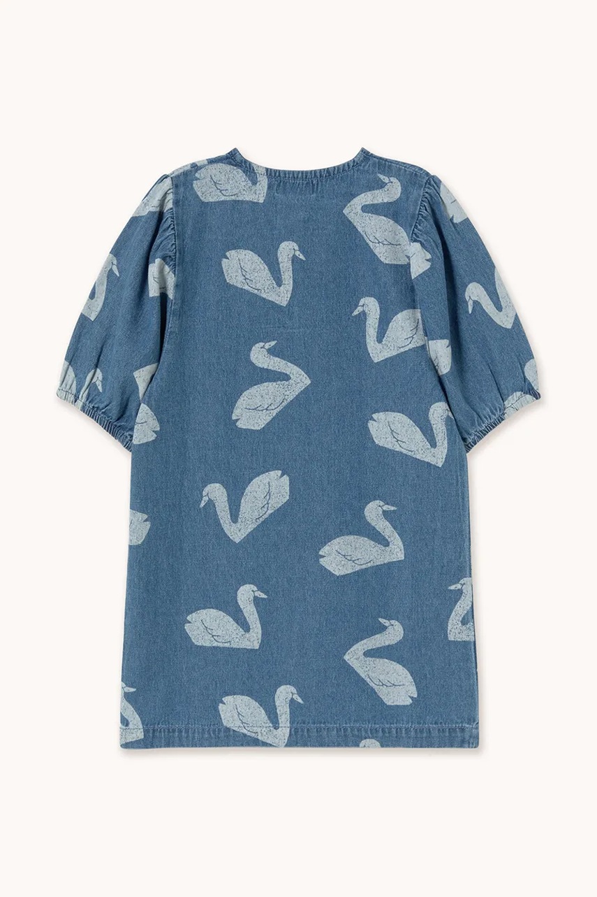 Dievčenské bavlnené šaty Tinycottons BIG SWANS DRESS