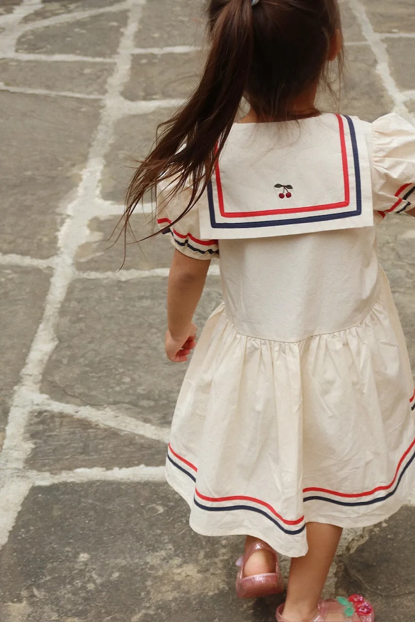 Παιδικό βαμβακερό φόρεμα Konges Sløjd ALLIE DRESS GOTS