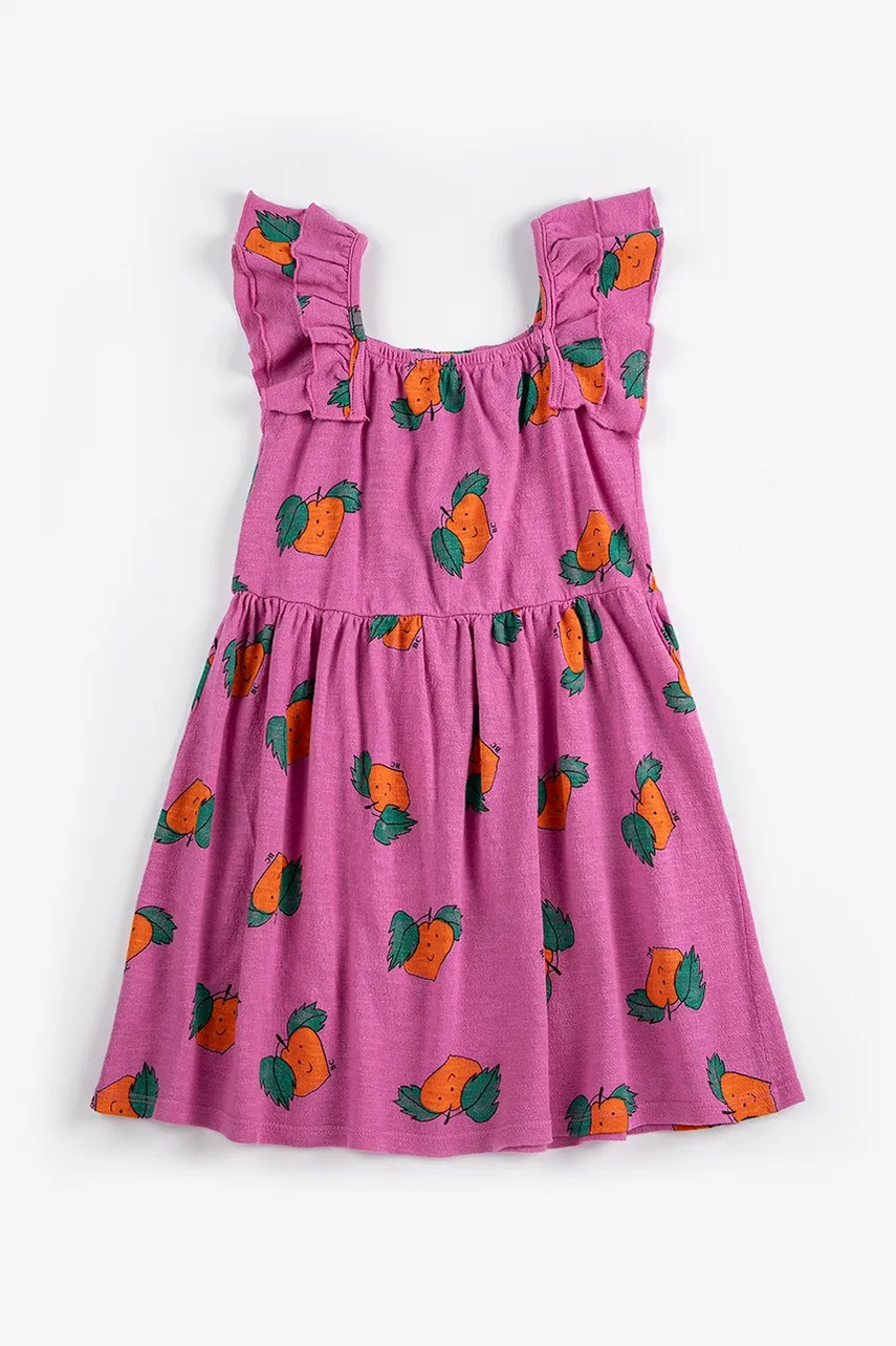 Дитяча бавовняна сукня Bobo Choses Tangerine