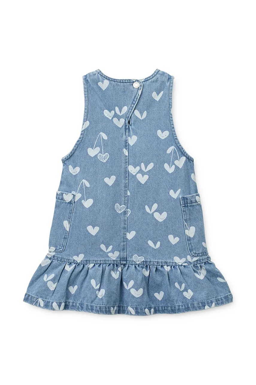 Dievčenské rifľové šaty Liewood Angelica Printed Denim frill Dress
