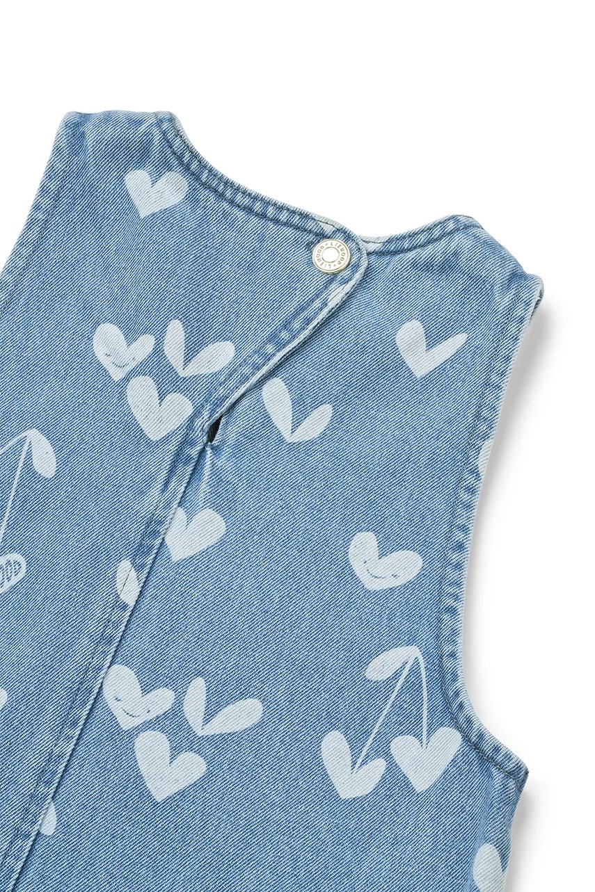 Dievčenské rifľové šaty Liewood Angelica Printed Denim frill Dress