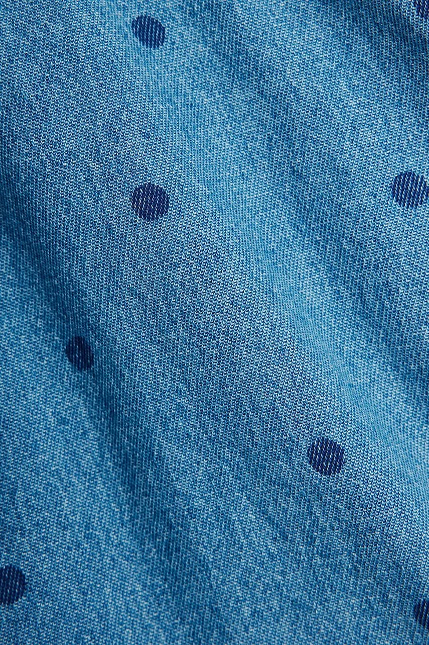 Dětské riflové šaty Mini Rodini denim dots (obrázek 4)