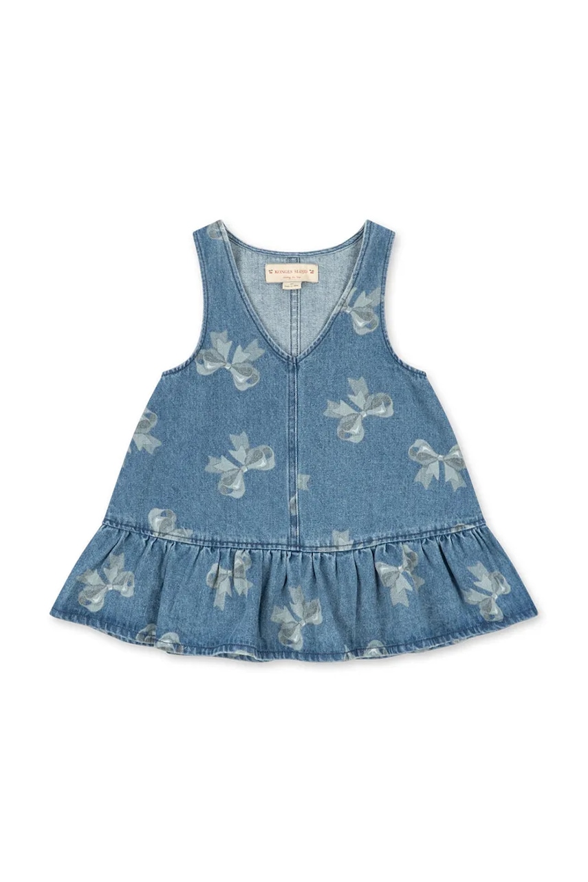 Konges Sløjd rochie din denim pentru copii MAGOT FRILL DRESS GOTS