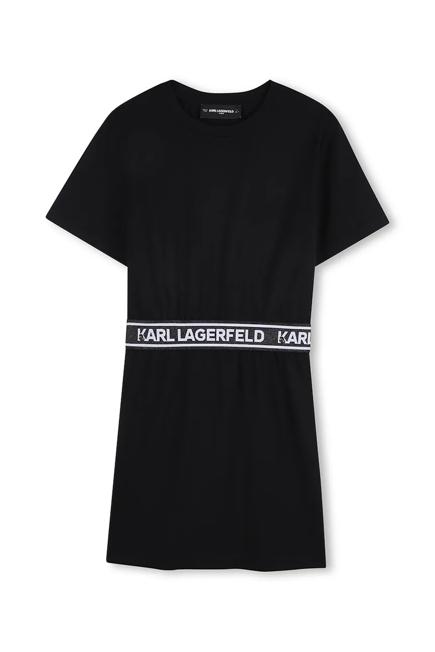 Dievčenské bavlnené šaty Karl Lagerfeld