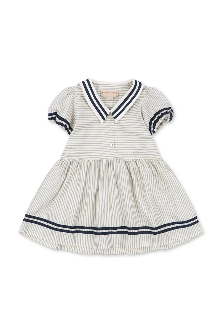 Konges Sløjd šaty s rozšíreným strihom bavlnené ALLIE SAILOR DRESS GOTS