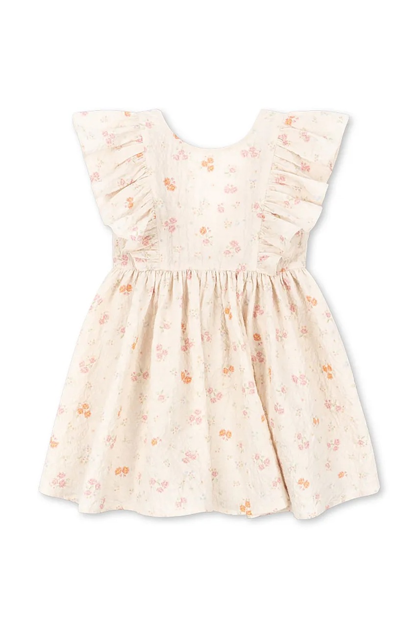 Konges Sløjd šaty s bavlnou ELIN FRILL DRESS GOTS