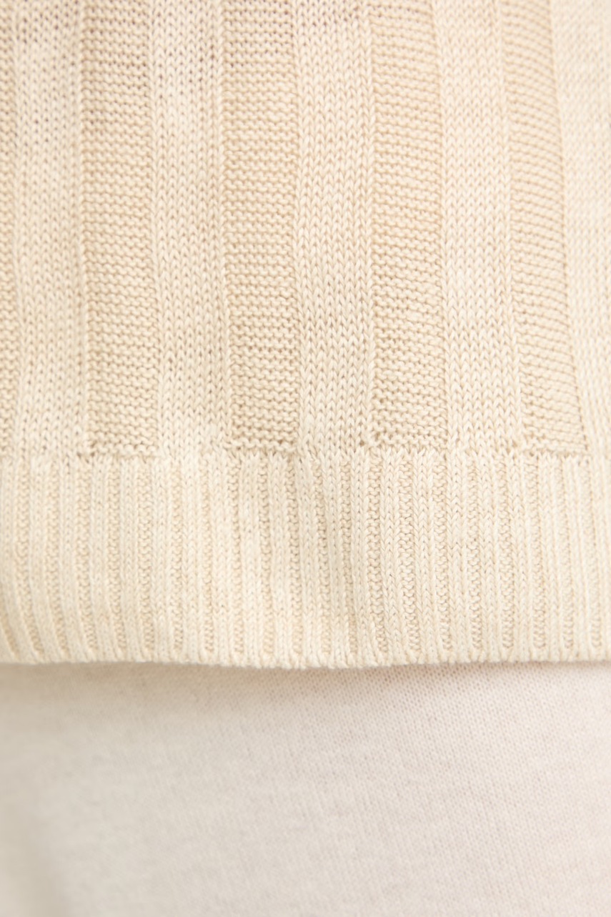 MM by Max Mara MM by Max Mara πλεκτό μπλουζάκι πόλο γυναικείο λινό RIVETTO - 5