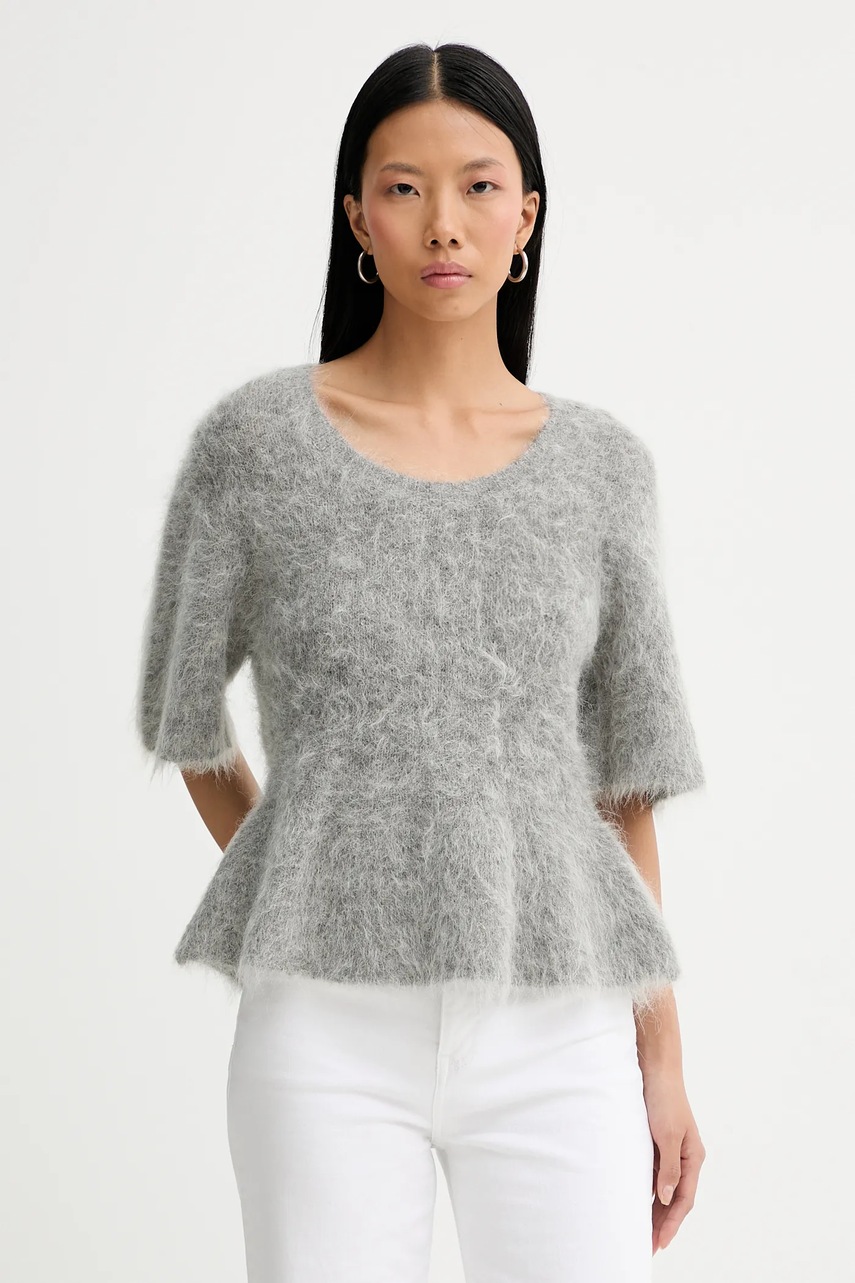 MUNTHE pulover din amestec de lână RYLALINE culoarea gri, 254160325470