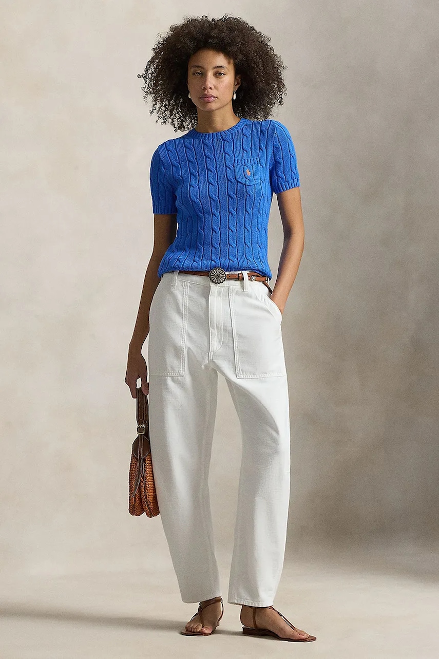 Polo Ralph Lauren dámský bavlněný svetr (obrázek 3)