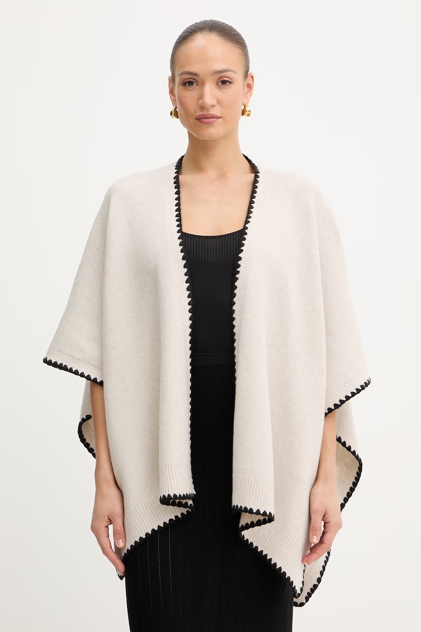 Πόντσο με μείγμα μαλλιού Morgan