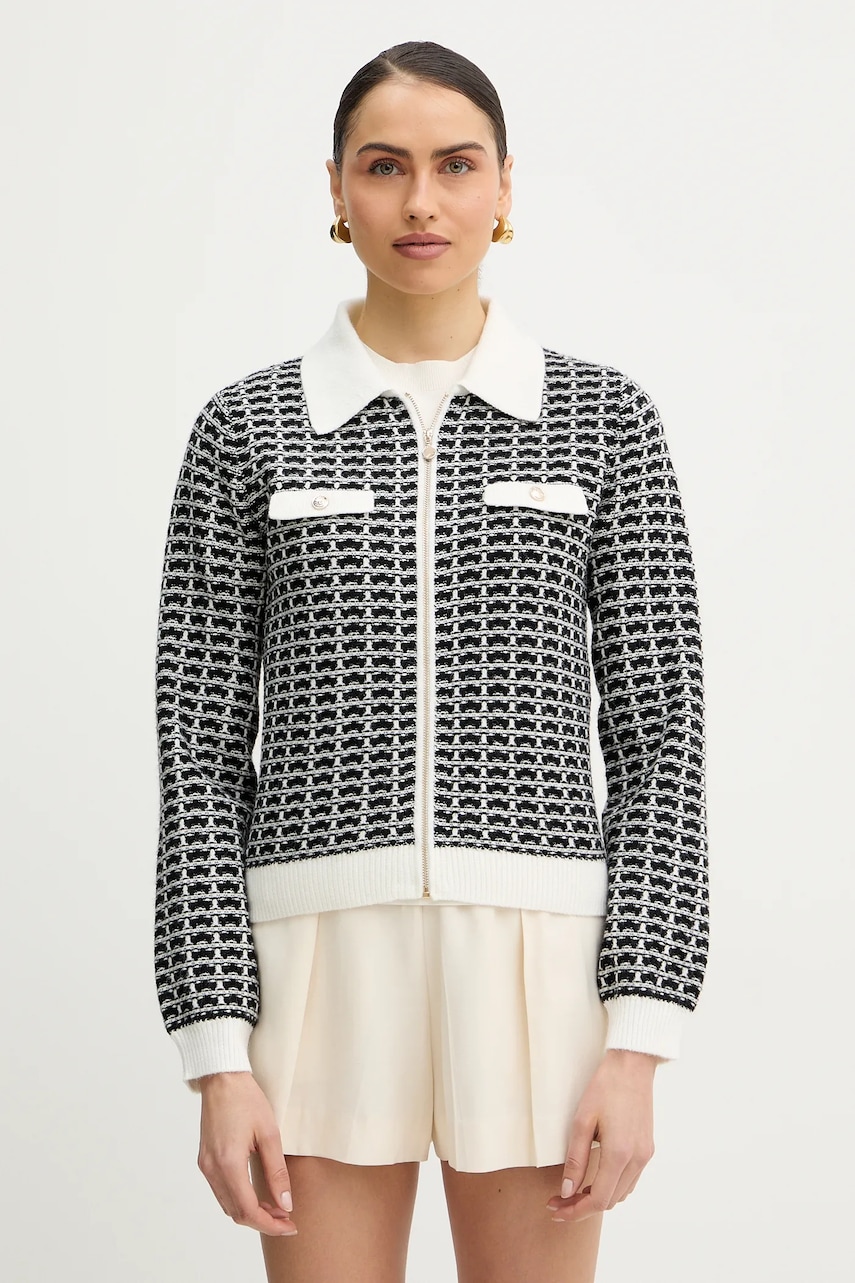 Γυναικεία πουλόβερ με φερμουάρ morgan σε μαυρο