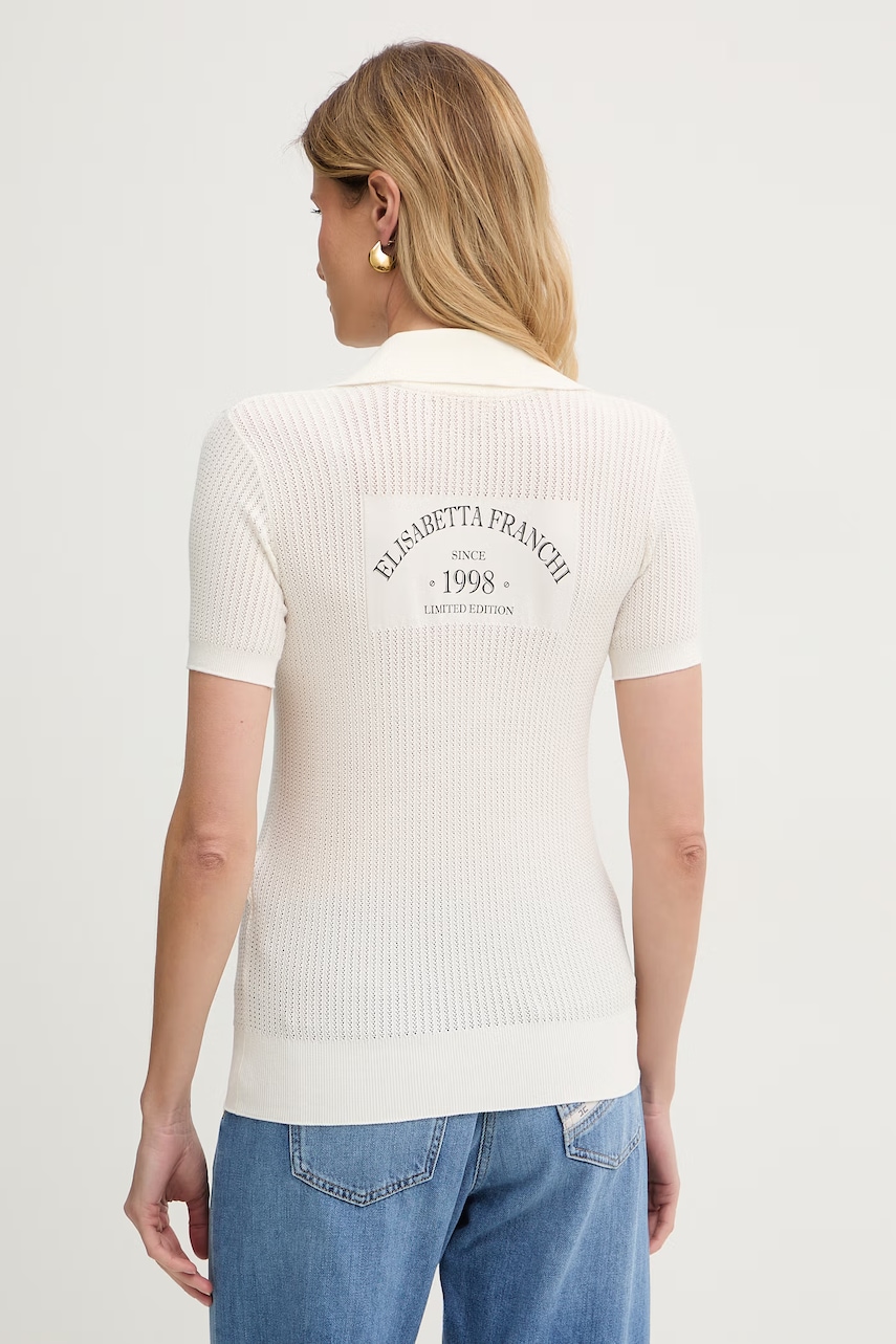 Elisabetta Franchi polo pentru femei, din vâscoză