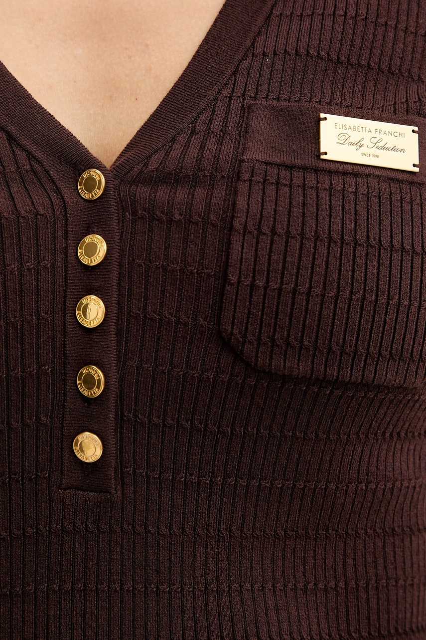 Blúzka s prímesou hodvábu Elisabetta Franchi
