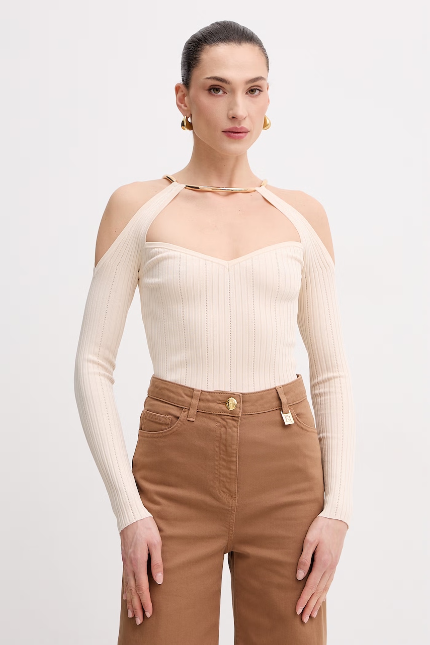 Elisabetta Franchi pulover pentru femei, cu amestec de vâscoză