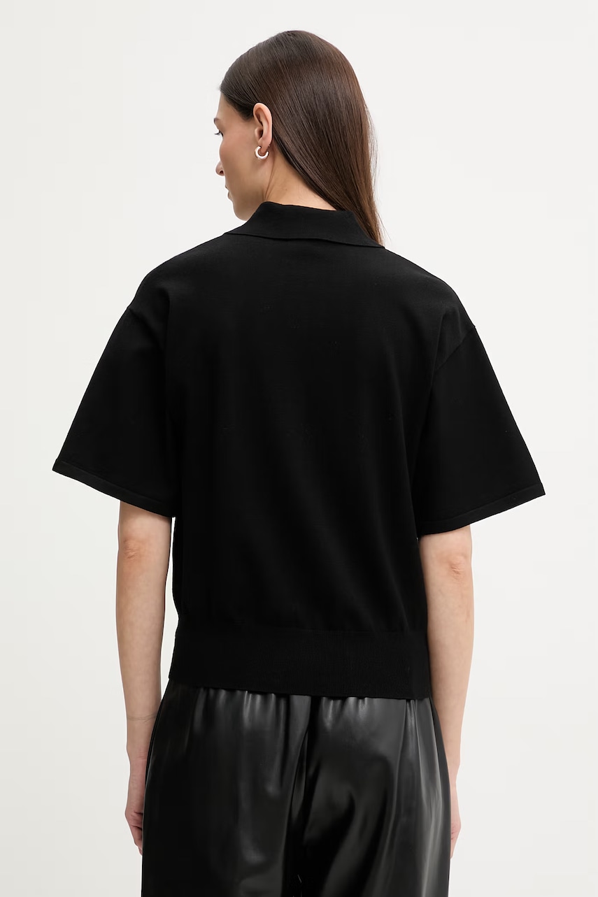 Calvin Klein úpletové polo tričko dámske s viskózou