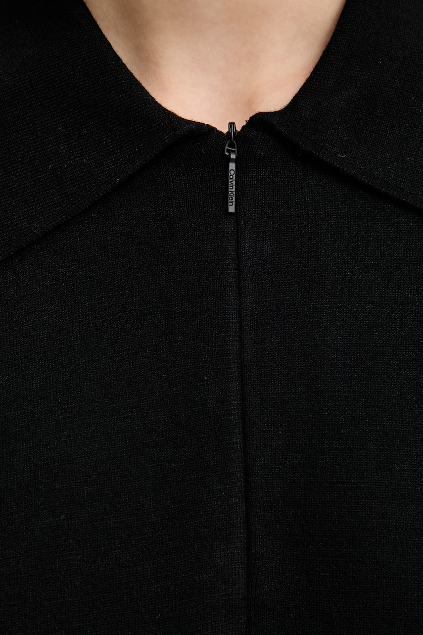 Calvin Klein úpletové polo tričko dámske s viskózou