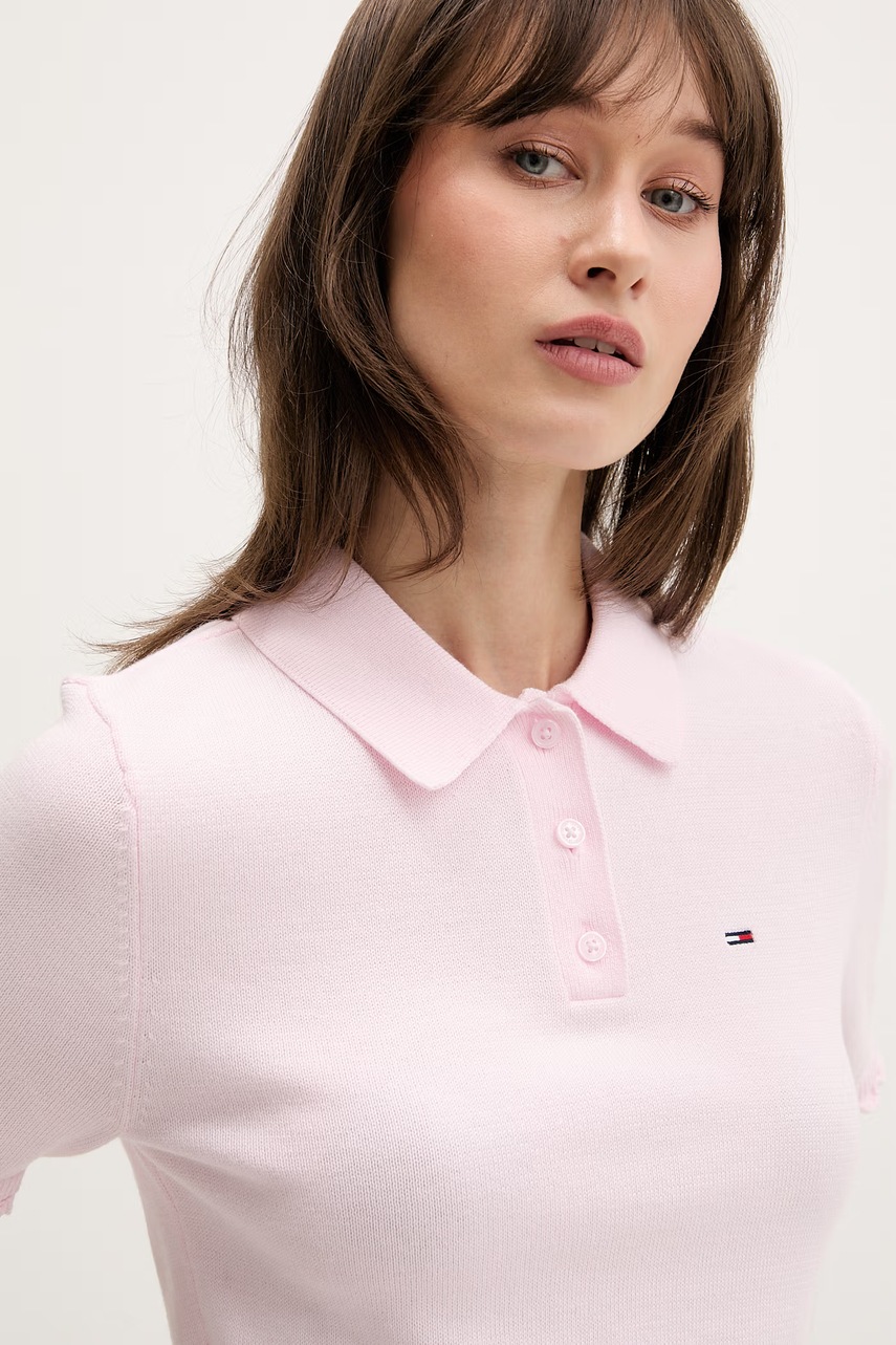 Tommy Jeans úpletové polo tričko dámske bavlnené