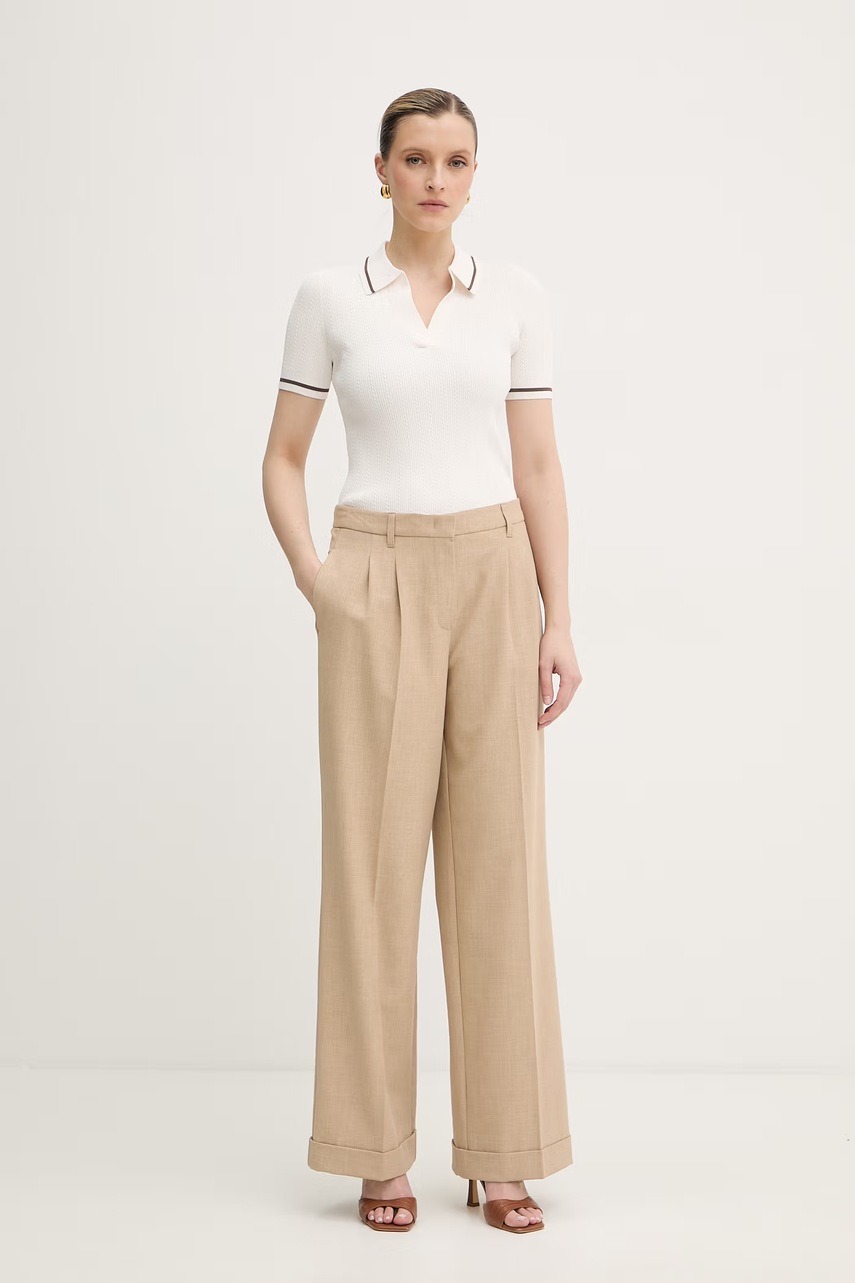 Armani Exchange úpletové polo tričko dámske s viskózou