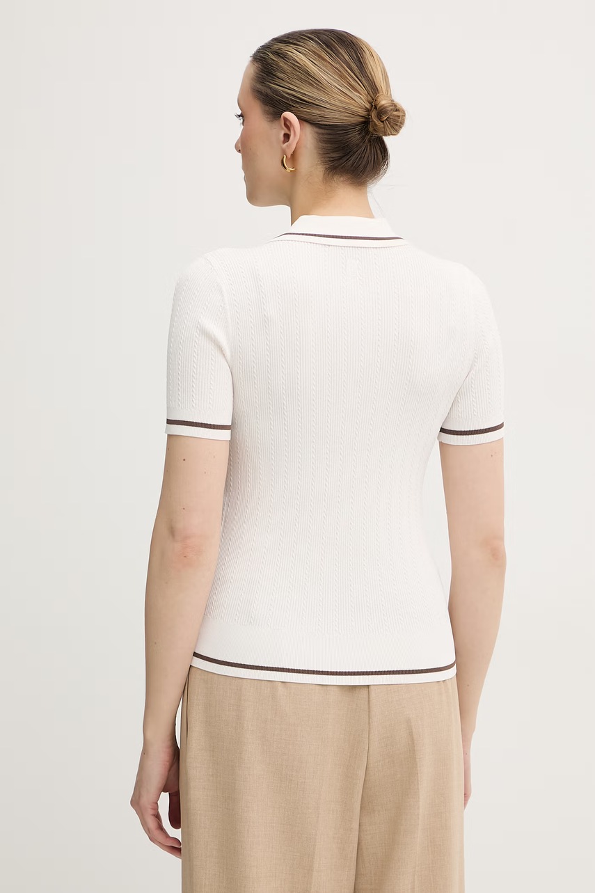 Armani Exchange úpletové polo tričko dámske s viskózou