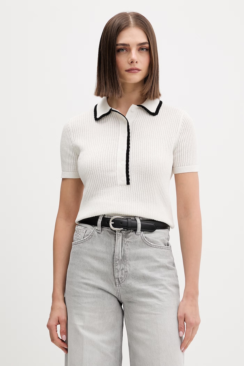 HUGO pulover de damă din bumbac Slysa