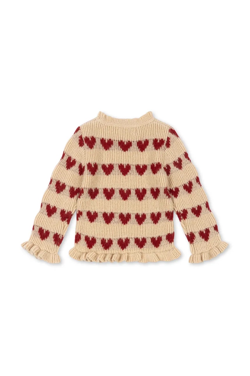 Detský sveter s prímesou vlny Konges Sløjd LAULA SWEATER