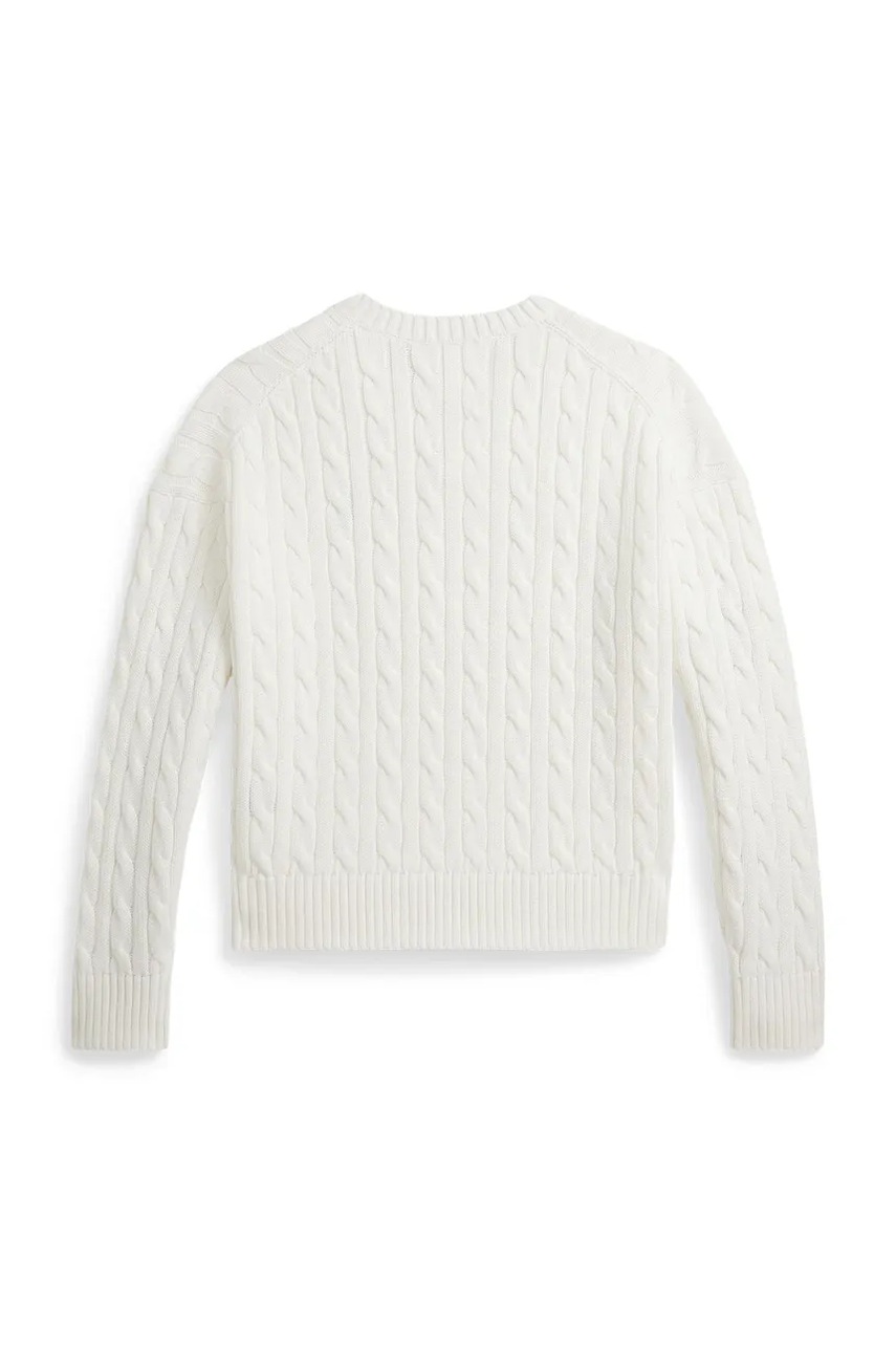 Детский хлопковый свитер Polo Ralph Lauren цвет белый 313A11238001