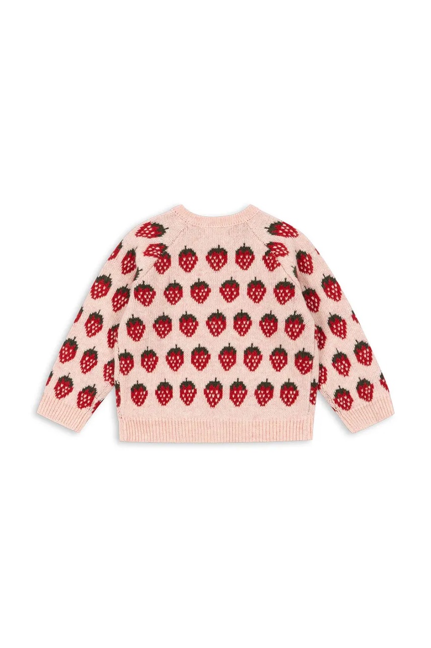 Детский кардиган с добавлением шерсти Konges Sløjd BELOU KNIT CARDIGAN