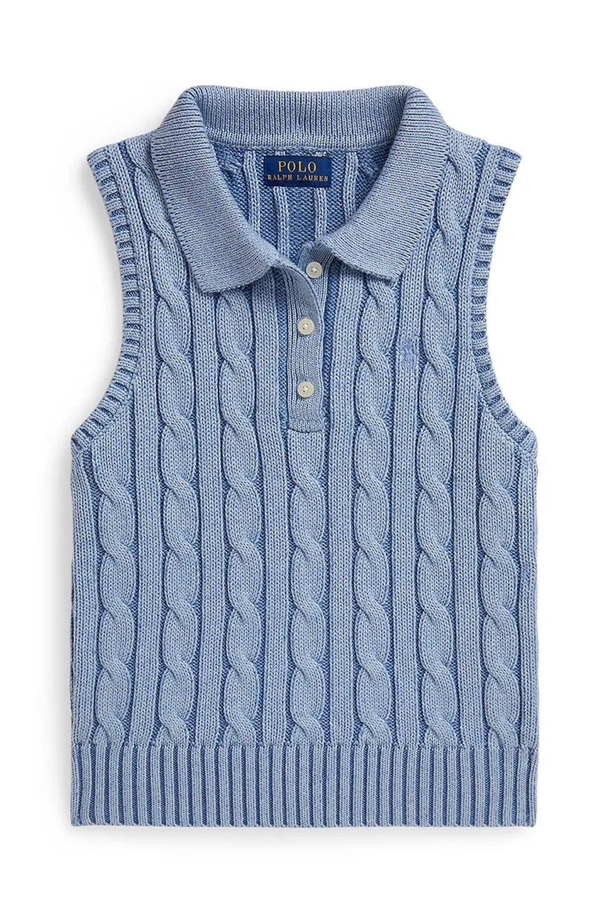 Παιδικό βαμβακερό γιλέκο Polo Ralph Lauren φωτογραφία