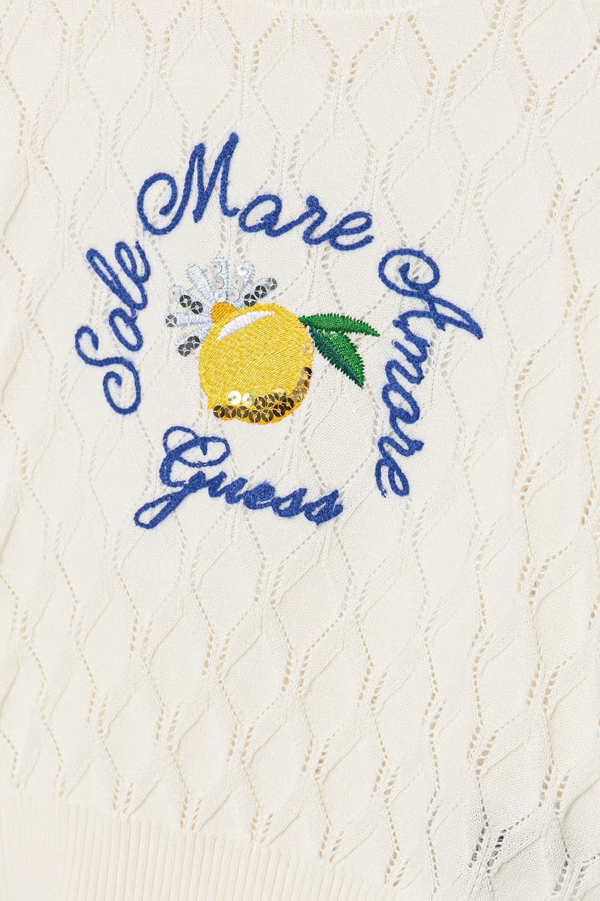 Παιδικό βαμβακερό πουλόβερ Guess φωτογραφία